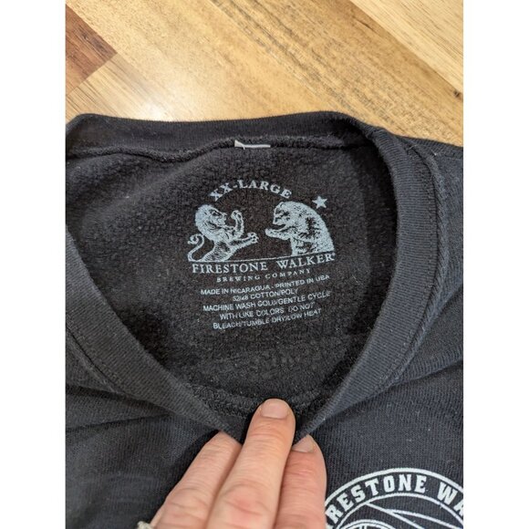Firestone Walker Brewing Co. Black Cropped Sweatshirt XXL Cotton Blend - Picture 4 of 6